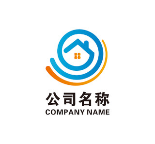 房屋logo圆形logo创意logo时尚logo物业logo